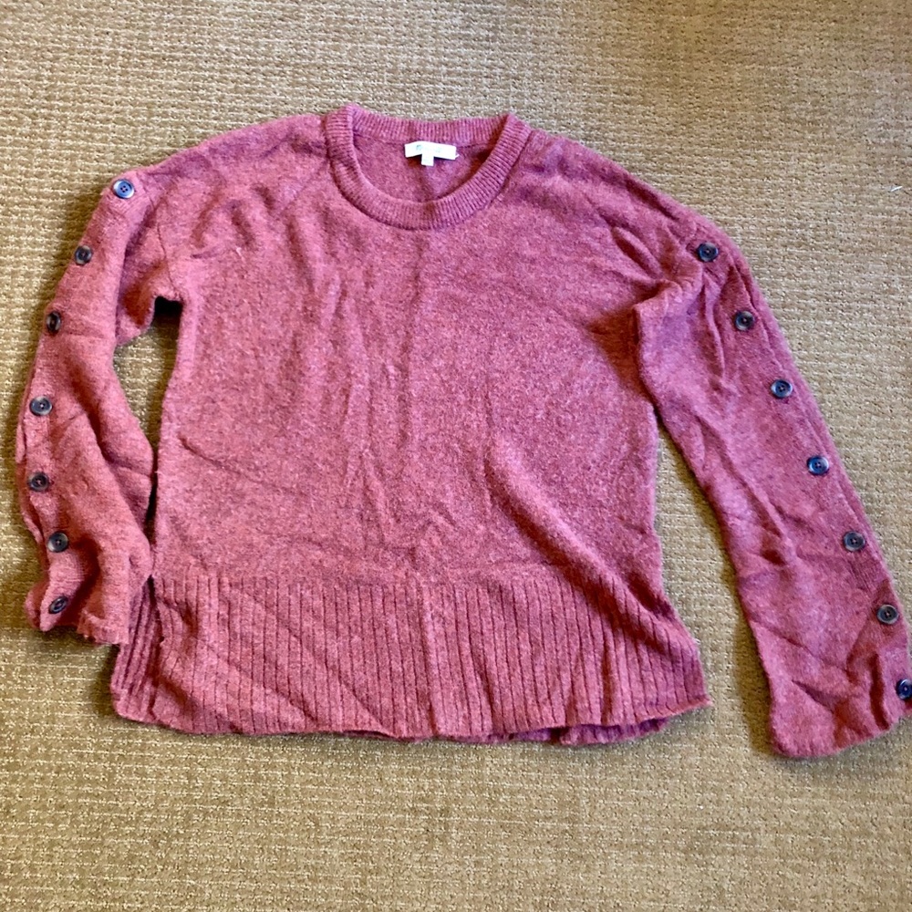 Madewell button sleeve pullover sweater